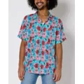 Transgender Pride Melting Smiley Woven Button Up Shirt at Spencer's