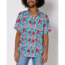 Transgender Pride Melting Smiley Woven Button Up Shirt at Spencer's