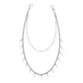 Silvertone Double Row Barbed Spike Wallet Chain at Spencer's