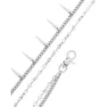 Silvertone Double Row Barbed Spike Wallet Chain at Spencer's