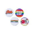 Multi-Pack Top and Bottom Gay Pride Buttons - 4 Pack at Spencer's