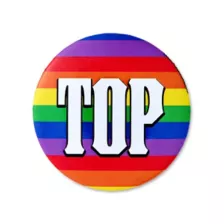Multi-Pack Top and Bottom Gay Pride Buttons - 4 Pack at Spencer's
