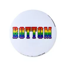 Multi-Pack Top and Bottom Gay Pride Buttons - 4 Pack at Spencer's