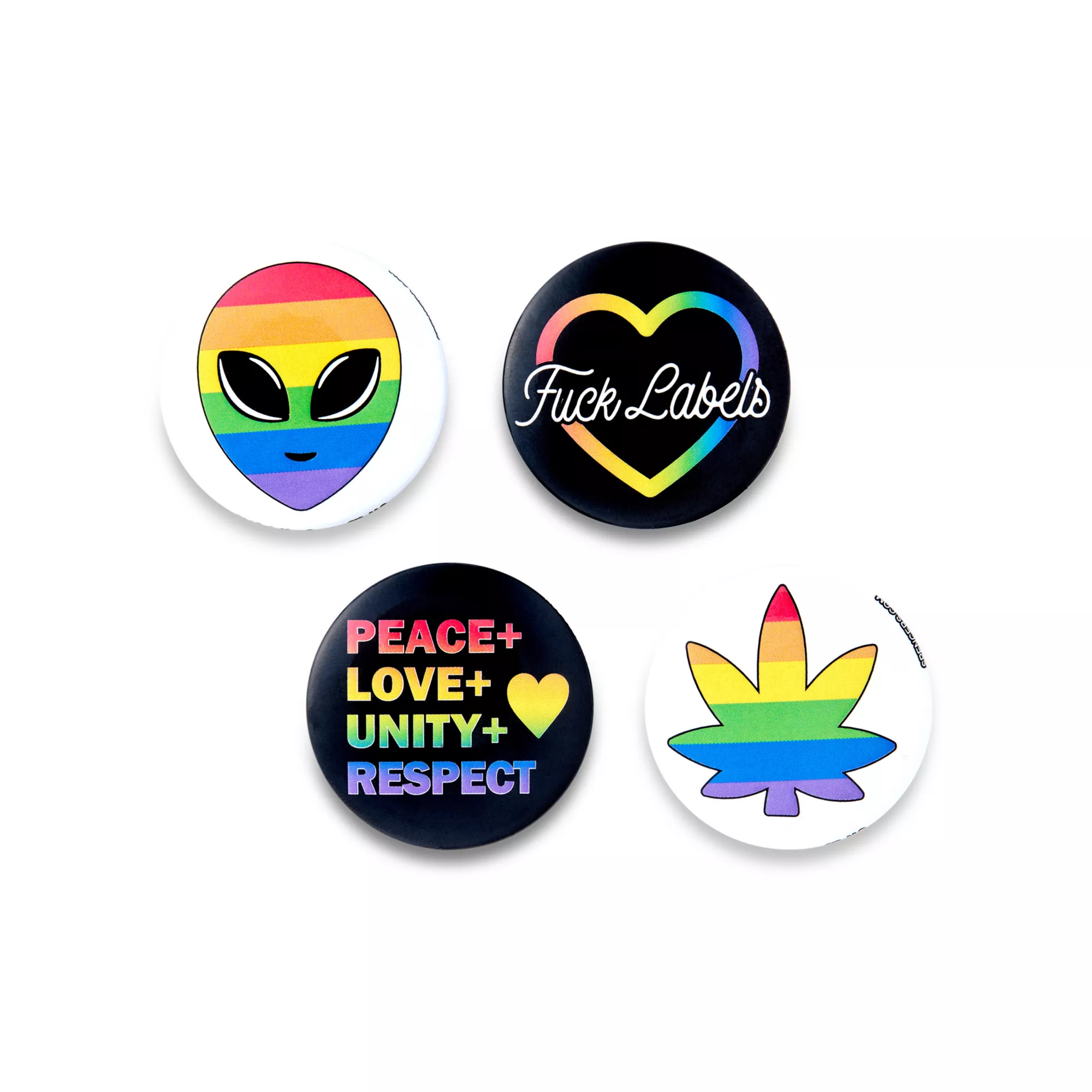Multi-Pack Gay Pride Buttons - 4 Pack at Spencer's