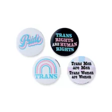Multi-Pack Trans Pride Buttons - 4 Pack at Spencer's
