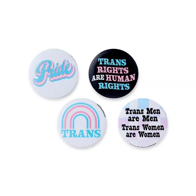 Multi-Pack Trans Pride Buttons - 4 Pack at Spencer's