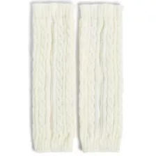White Lace-Up Leg Warmers at Spencer's