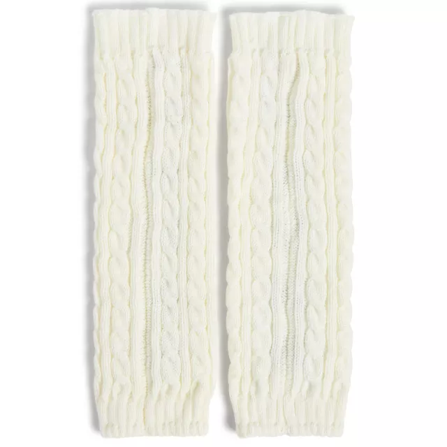 White Lace-Up Leg Warmers at Spencer's