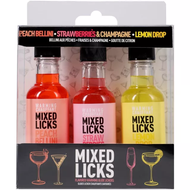 Mixed Licks Flavored Warming Glide Lickers - Sweet Licks