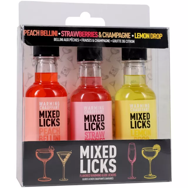 Mixed Licks Flavored Warming Glide Lickers - Sweet Licks