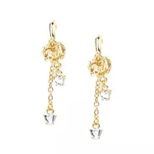 Gold Baby Heart Dangle Earrings at Spencer's
