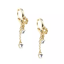 Gold Baby Heart Dangle Earrings at Spencer's