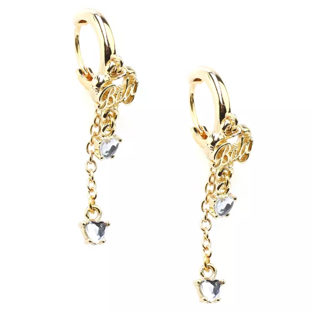 Gold Baby Heart Dangle Earrings at Spencer's