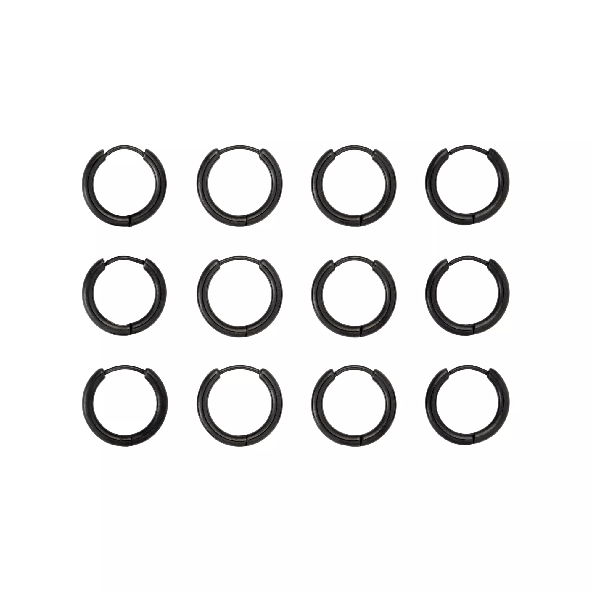 Multi-Pack Black Hoop Earrings 6 Pair - 20 Gauge at Spencer's
