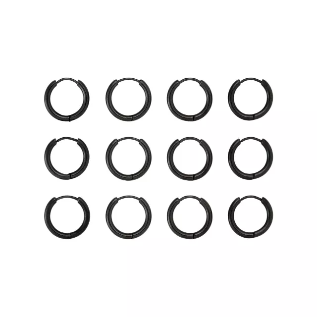 Multi-Pack Black Hoop Earrings 6 Pair - 20 Gauge at Spencer's