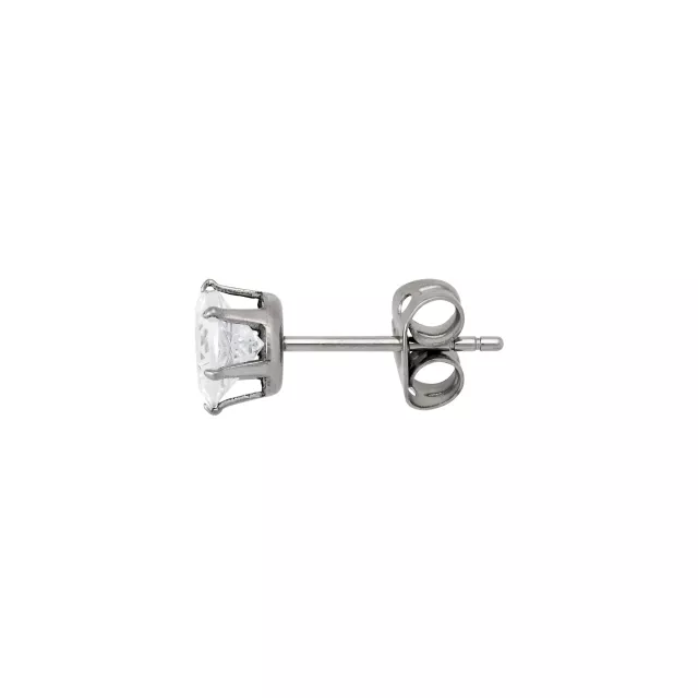 CZ Titanium Round Stud Earrings at Spencer's