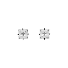 CZ Black Titanium Circle Stud Earrings at Spencer's