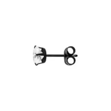 CZ Black Titanium Circle Stud Earrings at Spencer's