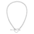 Kayla Malecc Silver Heart Toggle Barbell Choker Necklace at Spencer's