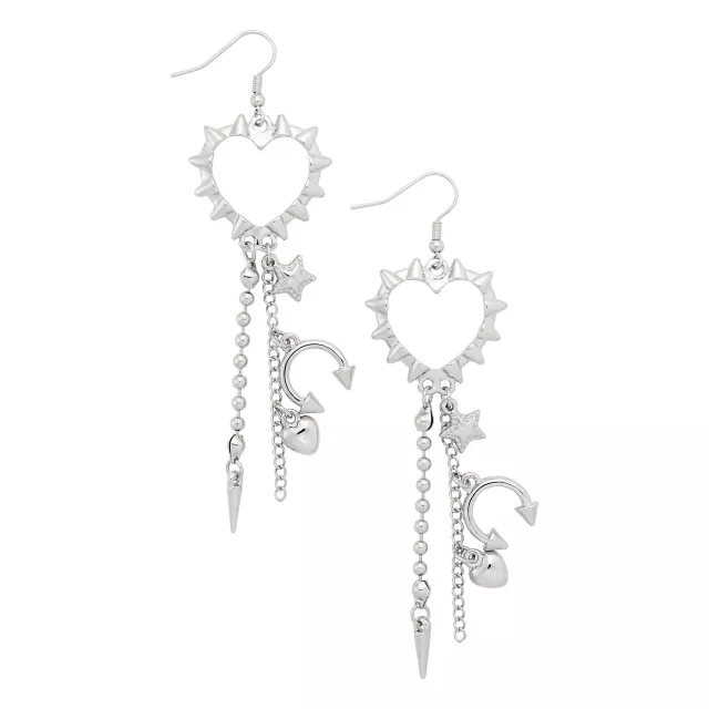 Kayla Malecc Heart Drape Dangle Earrings at Spencer's