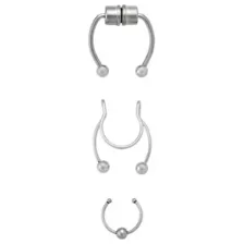 Multi-Pack Faux Septum Rings - 3 Pack at Spencer's