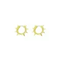 CZ Gold Plated Spike Huggie Earrings - 18 Gauge at Spencer's