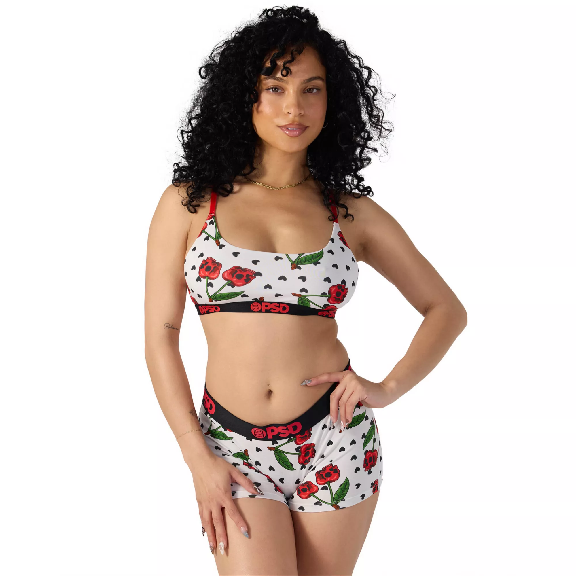 PSD Skull Cherry Sports Bra at Spencer's