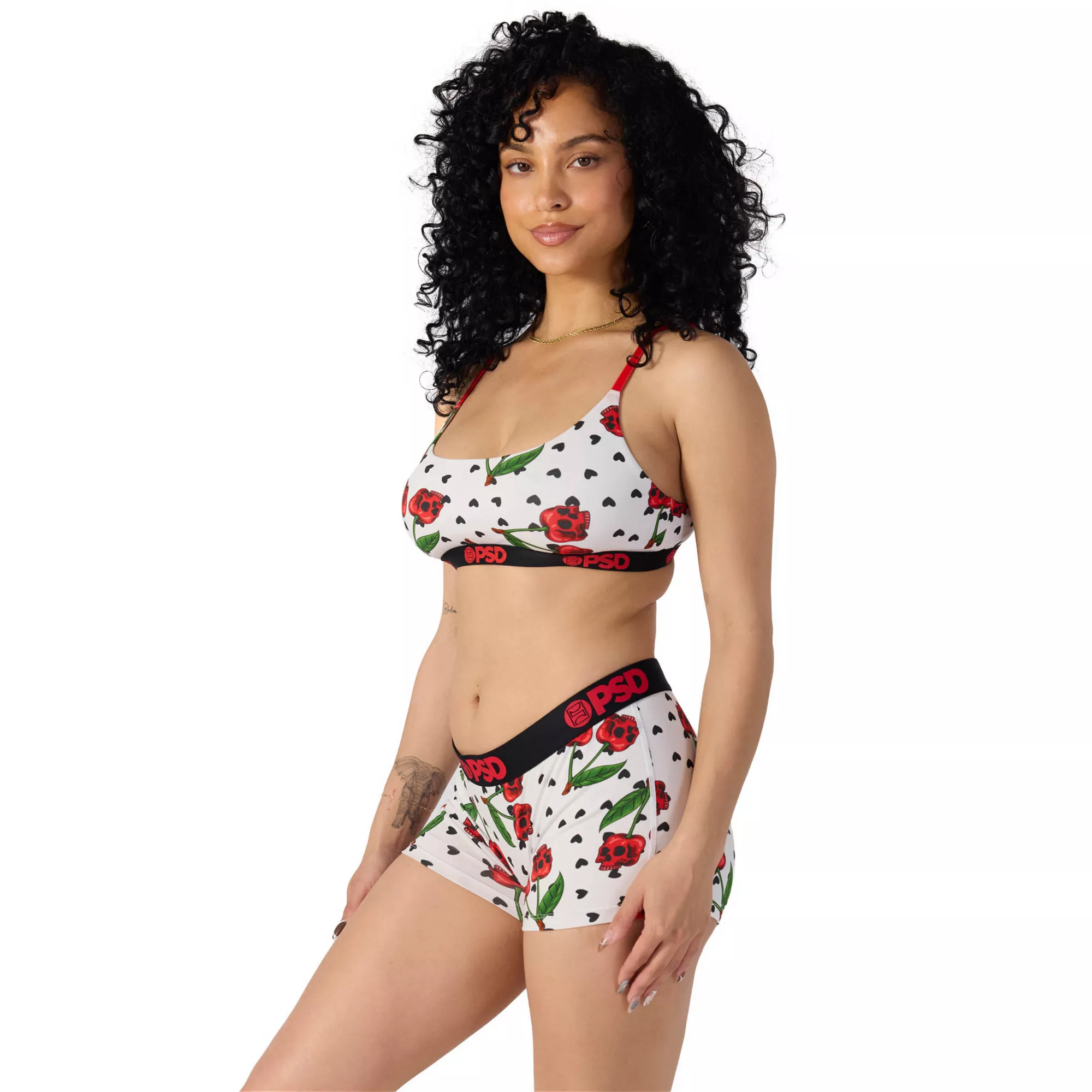 PSD Skull Cherry Sports Bra at Spencer's