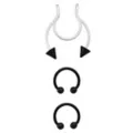 Kayla Malecc Multi-Pack Titanium Black Horseshoe Rings and Fake Horseshoe Septum - 3 Pack at Spencer's