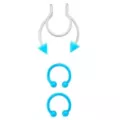 Kayla Malecc Multi-Pack Titanium Neon Blue Horseshoe Rings and Fake Horseshoe Septum Ring - 3 Pack at Spencer's