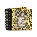 Ed Hardy Leopard Print Skull Bifold Wallet at Spencer's