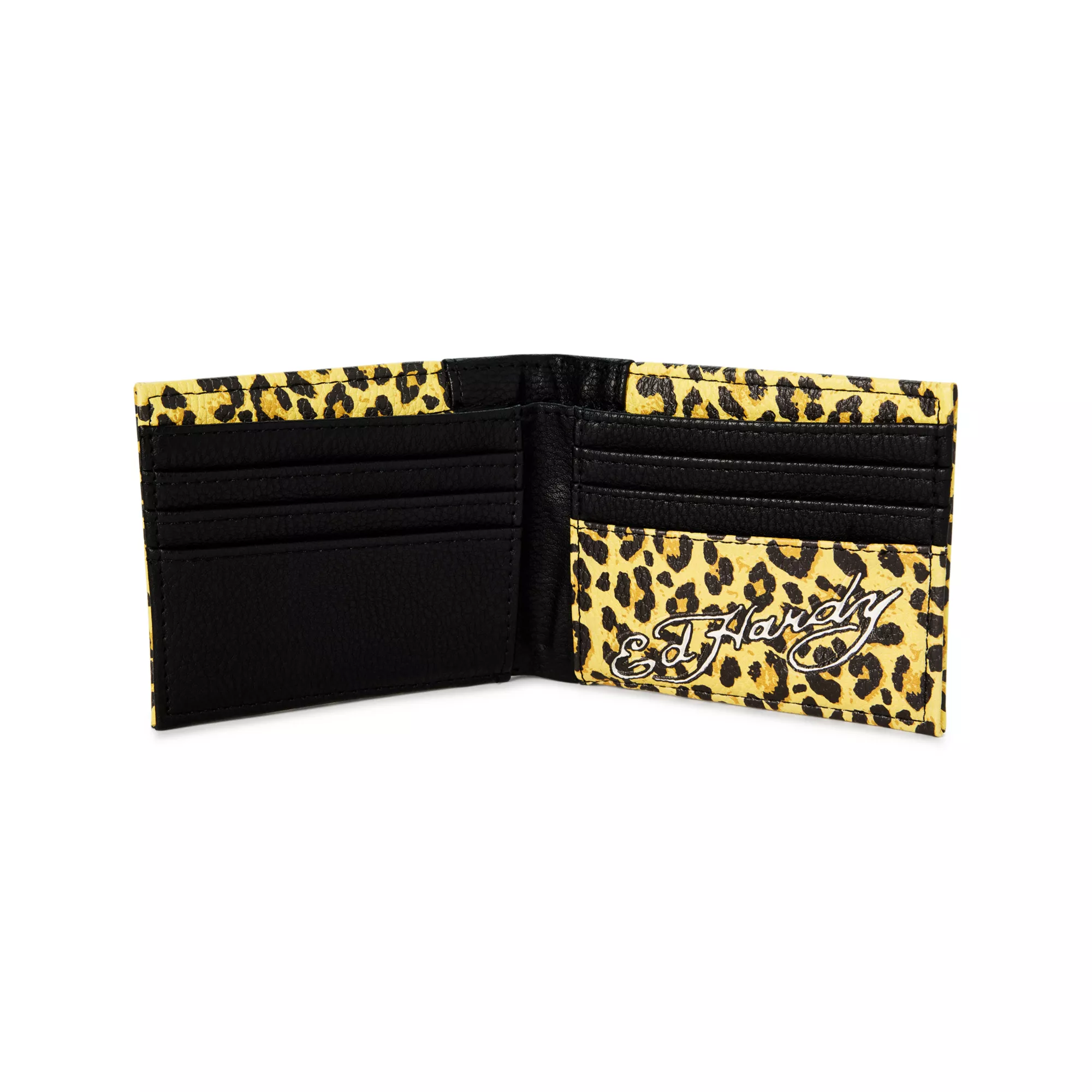 Ed Hardy Leopard Print Skull Bifold Wallet at Spencer's