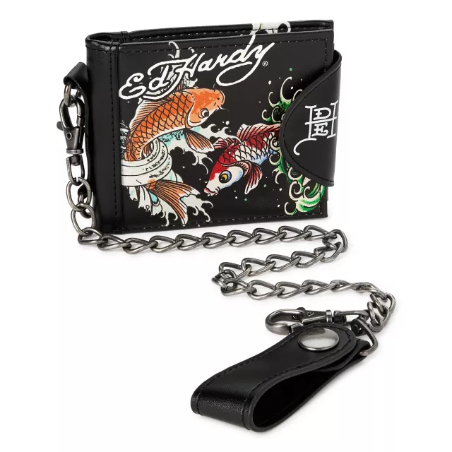 Ed Hardy Koi Fish Chain Wallet at Spencer's
