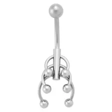 Kayla Malecc Titanium Triple Horseshoe Dangle Belly Ring - 14 Gauge at Spencer's