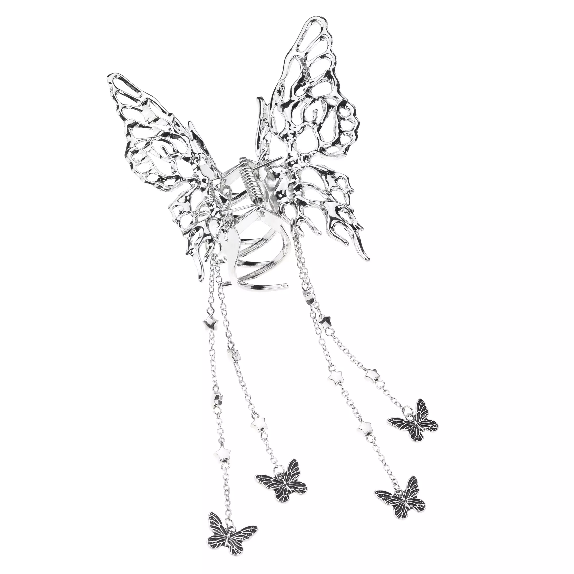 Butterfly Skulls Hair Clip at Spencer's