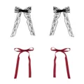 Multi-Pack Red and Black Hair Bows - 2 Pair at Spencer's