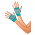 Blue Fishnet Fingerless Gloves at Spencer's