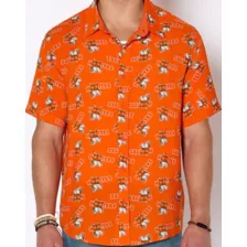 Hooters Owl Print Woven Button Up Shirt at Spencer's