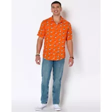 Hooters Owl Print Woven Button Up Shirt at Spencer's