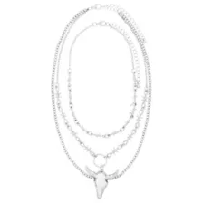 Triple Row Barbed Wire Bull Chain Necklace at Spencer's