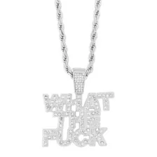 What the Fuck Bling Chain Necklace at Spencer's