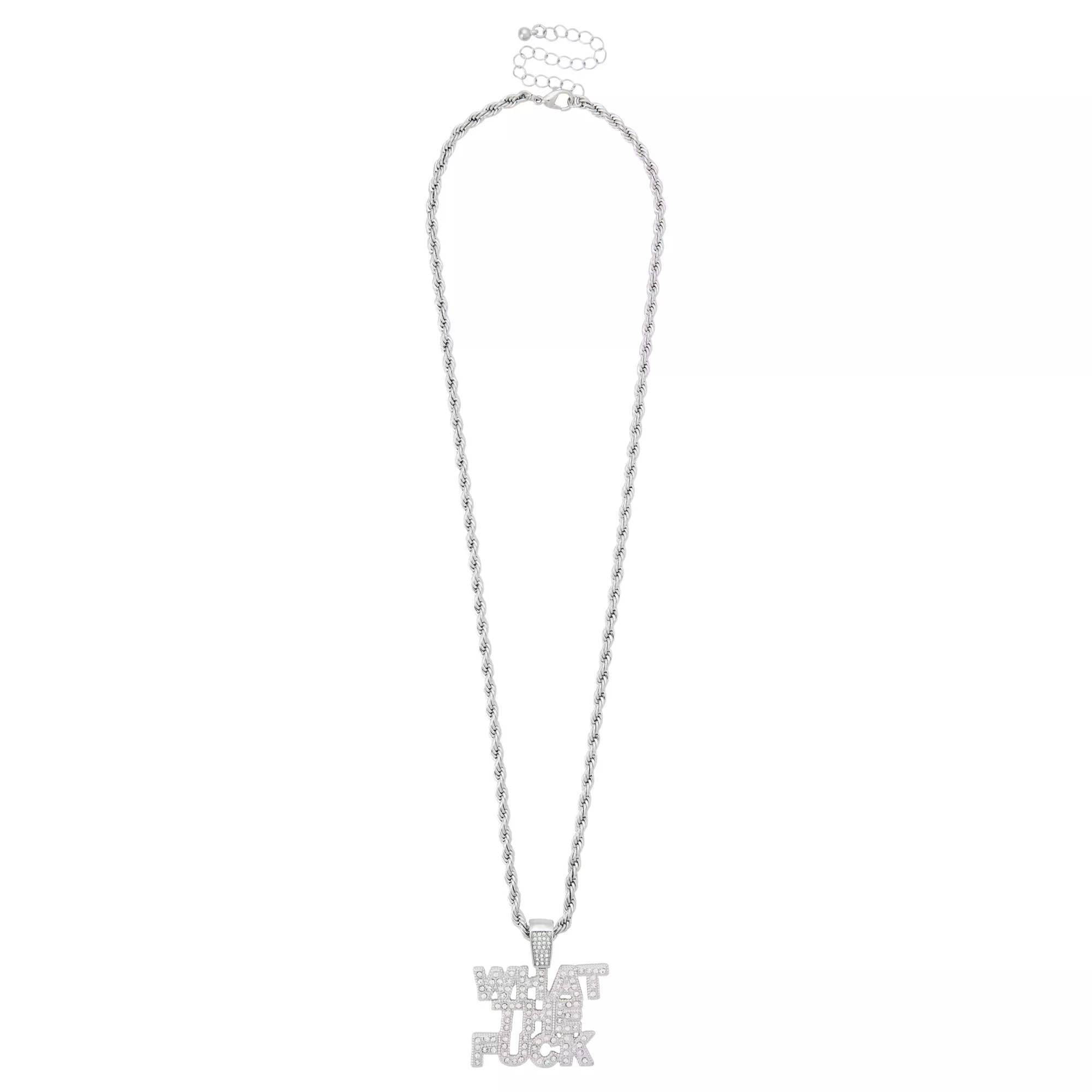 What the Fuck Bling Chain Necklace at Spencer's