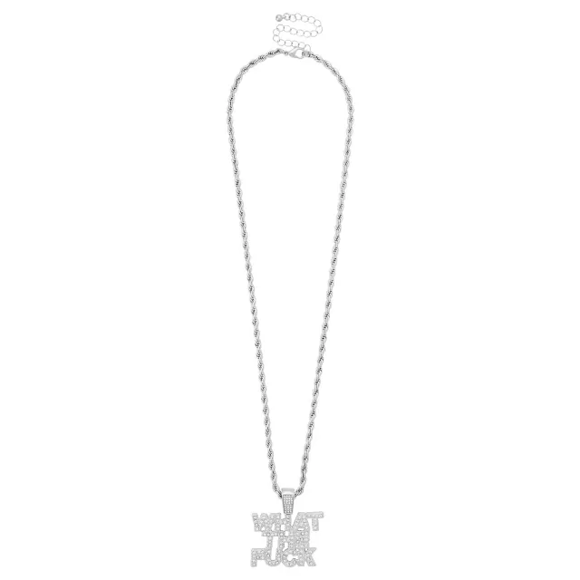 What the Fuck Bling Chain Necklace at Spencer's