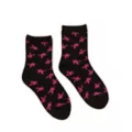 Black and Pink Playboy Bunny Print Crew Socks at Spencer's
