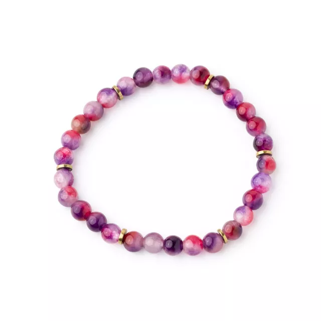 Amethyst Effect Beaded Bracelet at Spencer's