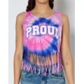Proud Bisexual Pride Fringe Tank Top at Spencer's