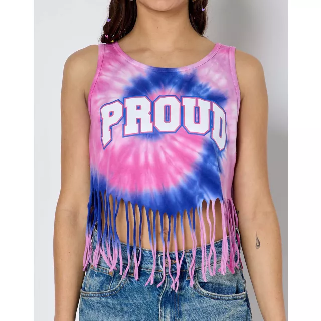Proud Bisexual Pride Fringe Tank Top at Spencer's