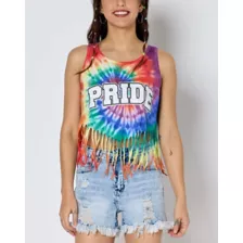 Rainbow Pride Fringe Crop Top Tank Top at Spencer's
