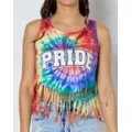 Rainbow Pride Fringe Crop Top Tank Top at Spencer's