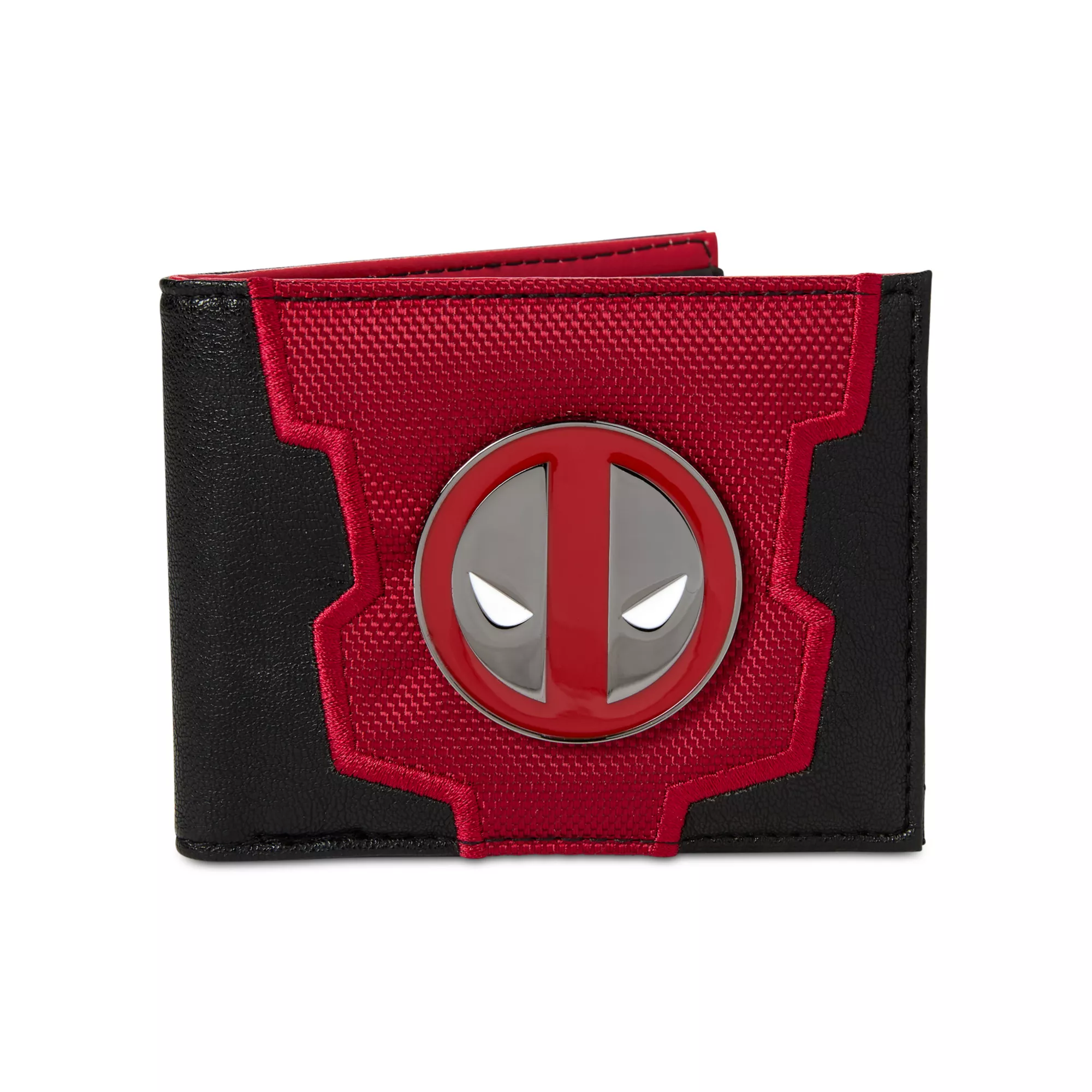 Deadpool Built-In Metal Badge Bifold Wallet at Spencer's